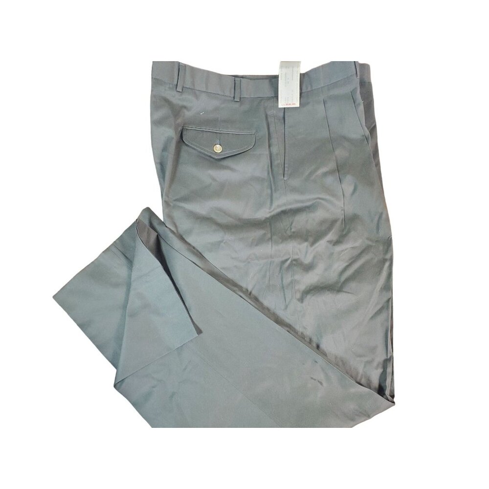 L.L. Bean‎ Men's Dress Pants Size 42W Inseam 34 Gray Cotton